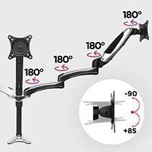 Duronic DM251X3 PC Monitor Arm Stand